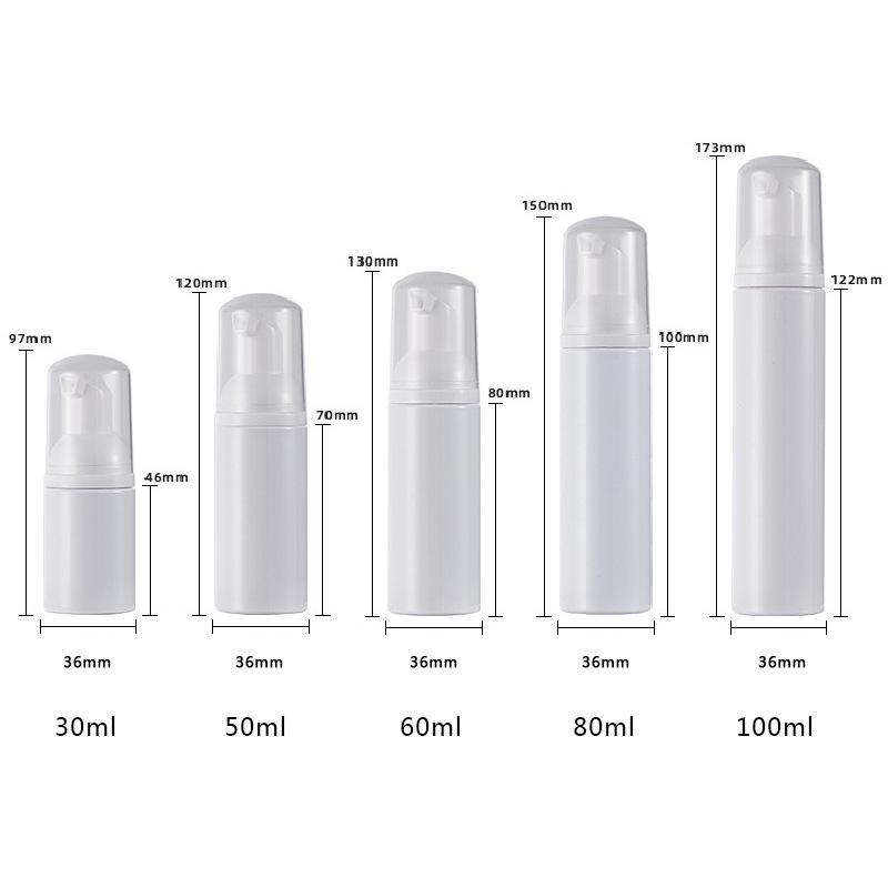 30-Tooth Foaming Bottle for Facial Cleanser - Available in 30ml, 60ml, 80ml, 100ml Sizes