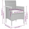 VidaXL Ensemble à manger de jardin avec coussins 5 pcs Noir, ensemble de salle à manger d'extérieur, table et chaise de 3156640