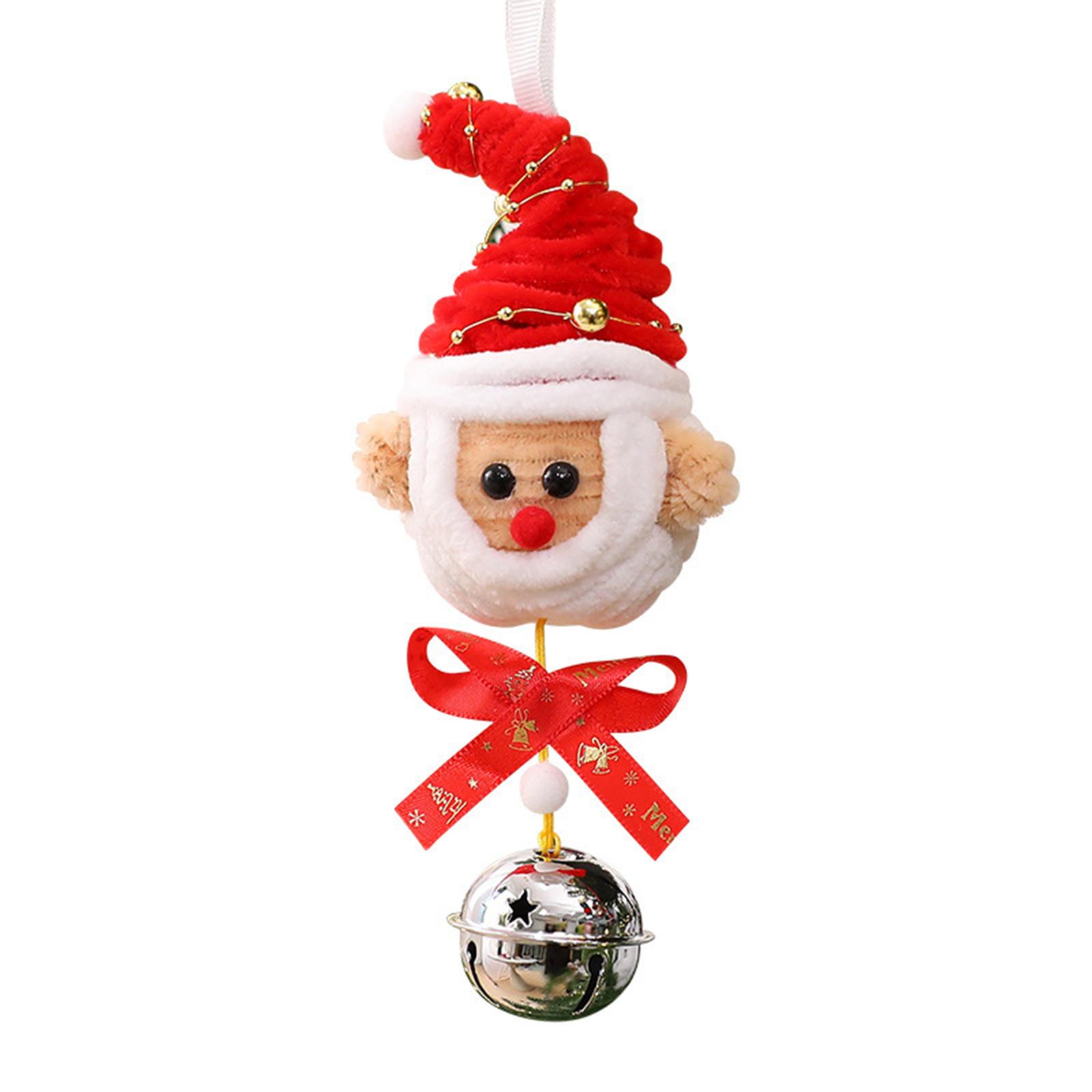 

Stick Claus Pendant, Christmas Atmosphere Decoration Cartoon Old Man Bell Hanging Ornament One Size