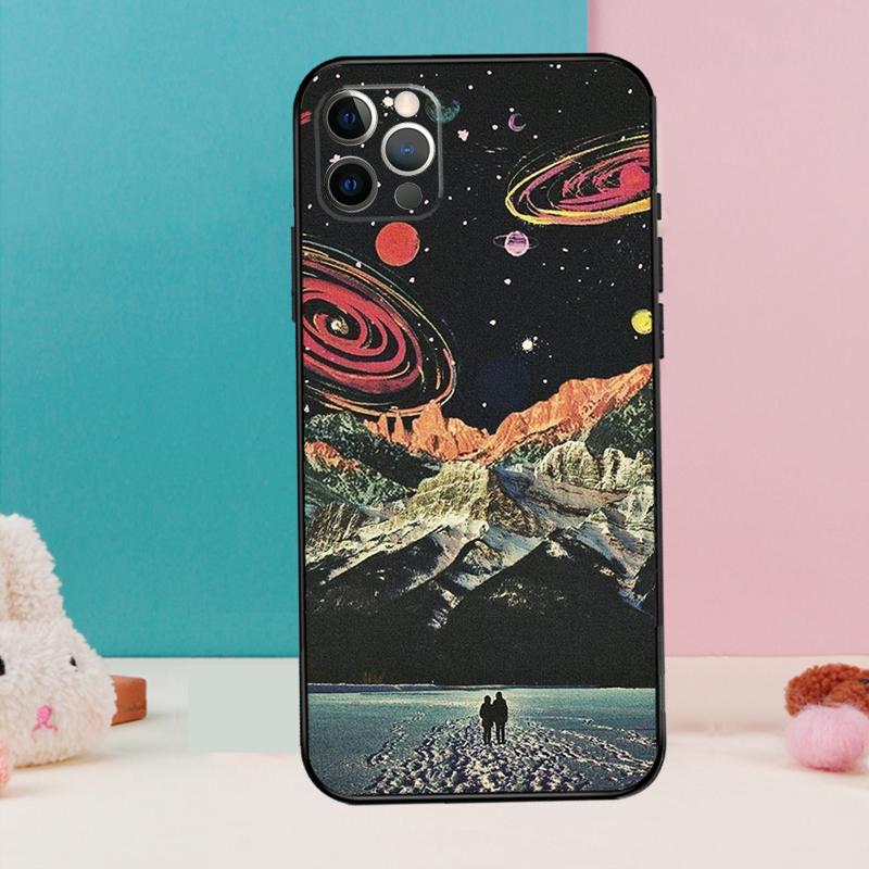 Art Aesthetic Trippy Psychedelic Phone Case For iPhone 17 Air 16 15 14 13 11 12 Pro Max 12 13 mini 15 16 Plus 16e Cover Coque