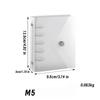 1pc Semi-transparent M5 A7 Loose-leaf Notebook Ring Binder Cover with Envelope Clip Notebook Organizer Portable Large Capacity