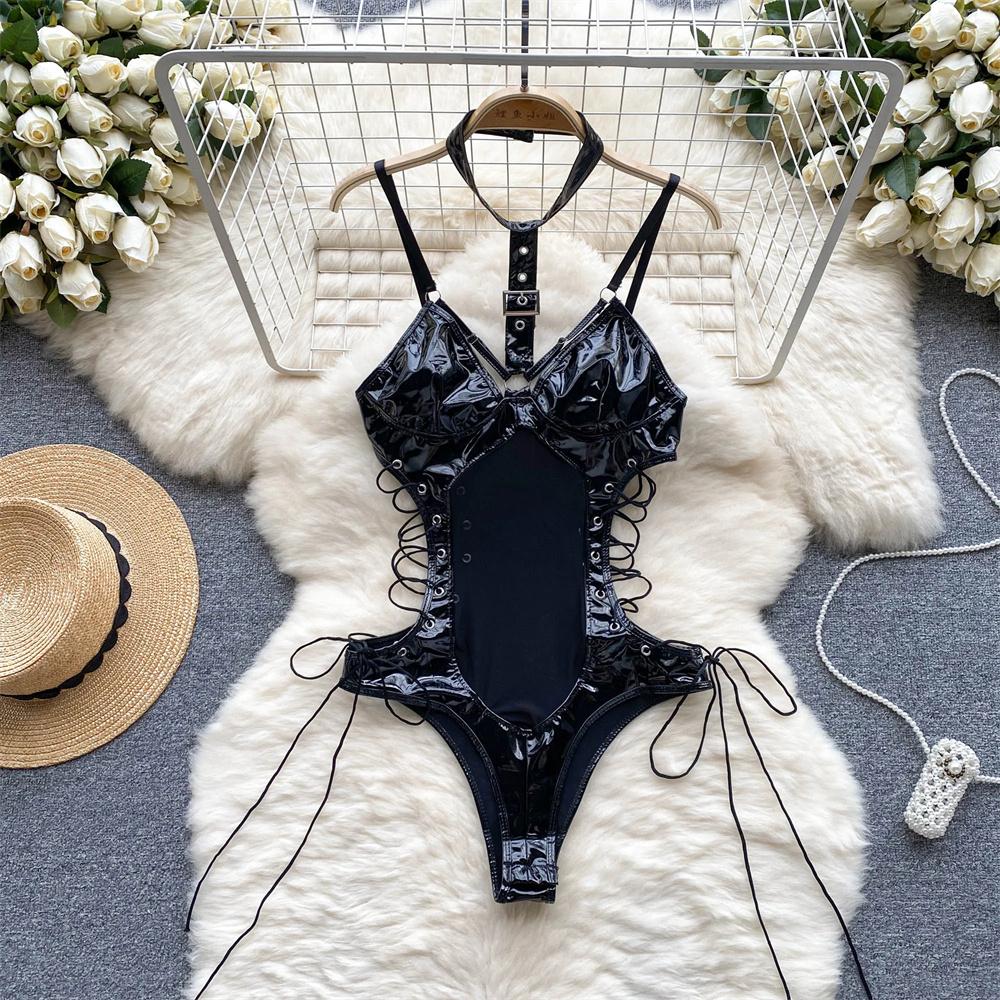 Bow Splicing Lace Edge Y2K Grid Lace-up Neck-mounted Top Sets Women Clothes Block Color Sexy Hot Sweet Mini Skirt Suits Lingerie