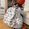 2025 Spring New Print Graffiti Cute Animal Backpack Fashionable and Fresh Student Contrasting Color Travel Bag
