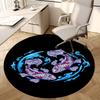 1pc Koi Fish Yin Yang Round Carpet, Made of Polyester,Office Chairs, Living Rooms, Or Bedrooms, a Cool Rug for The Living Room.ydt26055