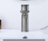 Brushed Stainless Steel Single Cold Water Washbasin Faucet for Flat or Countertop Basin 