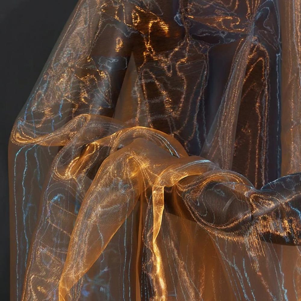 

100X150cm Two-color Gradient Fabric Colorful Lightweight Gauze Fabric Sheer Thin Organza Mesh Fabric Decorative Edge L