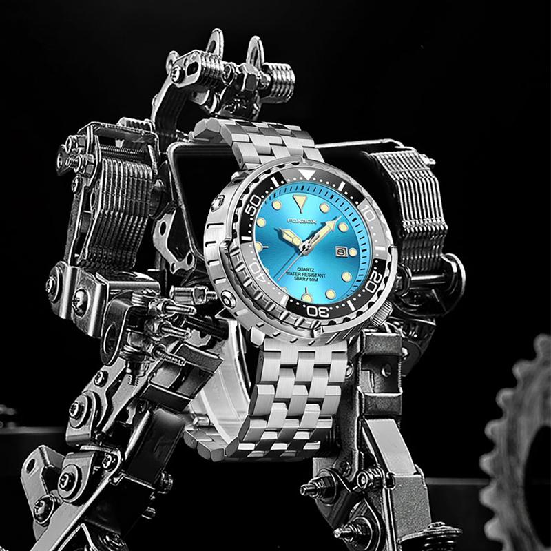 2022 LIGE New Fashion Men Watch Top Brand Luxury Stainless Steel Wristwatch Quartz Date Clock Waterproof Watch