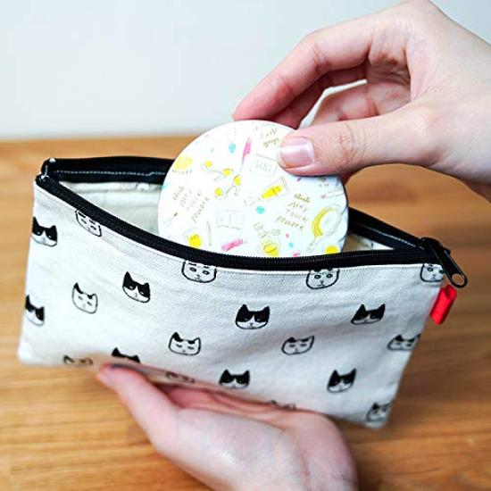Small Pouch, Multi-purpose Case, Bankbook Holder, Cat Pattern, Men's and Women's, Stylish and Cute, Made In Japan, Cat Goods