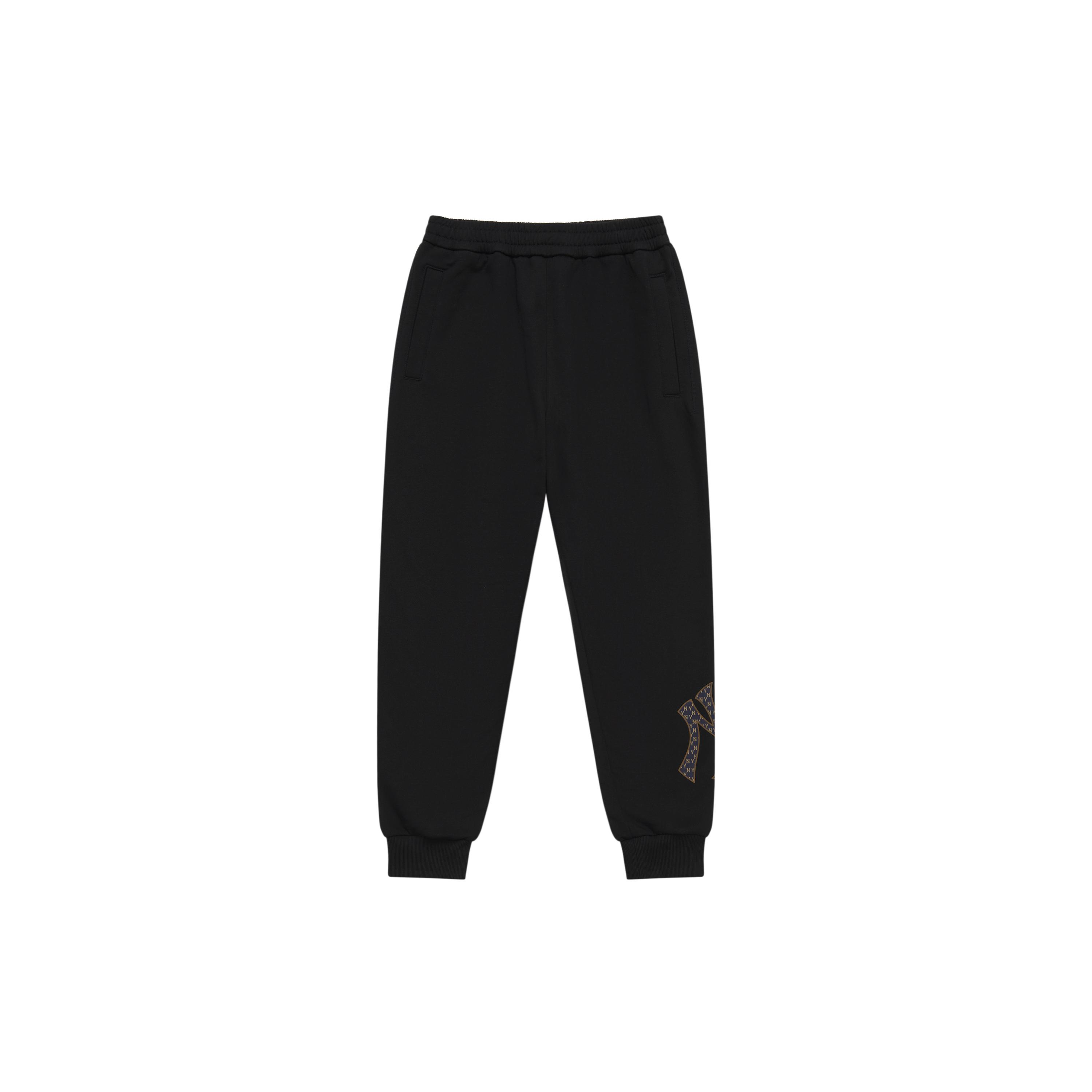 MLB MONOGRAM 24FW Knitted Sweatpants Unisex Black 3APTM0144-50BKS XS