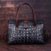Women's Bag Genuine Leather Top Layer Cowhide Embossed Crocodile Pattern Retro One-shoulder Messenger Women's Bag
