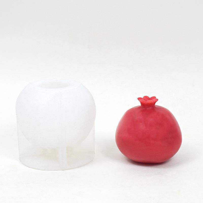 DIY Handmade Creative Pomegranate Candle Silicone Mold Gypsum Form Carving Art Aromatherapy Plaster Home Decoration Mold Gifts