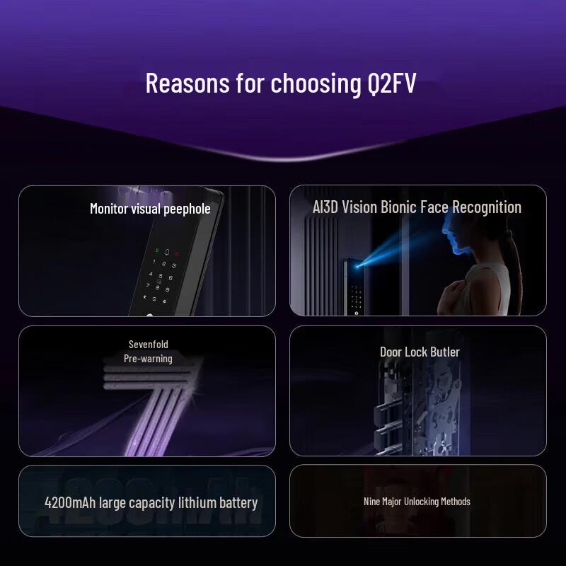 Kaadas Q2 FV AI Face Recognition Smart Door Lock