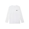 Plain Simple Cotton Soft Skin-Friendly Versatile Thin Fleece Warm Round Neck Pullover Long Sleeve T-Shirt Men Tops White YTLV111-2