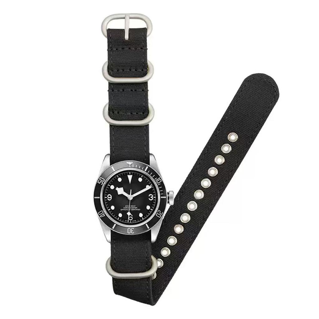 HEYOZURY Thickened Canvas NATO Watch Strap 18mm 20mm 22mm 24mm 26mm Direct from Japan