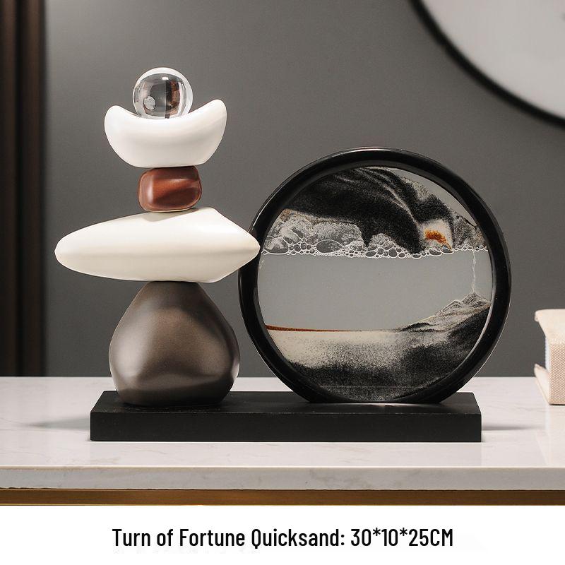 Quicksand Painting Ornaments for Living Room, Wine Cabinet, TV Stand, and Office Decor - Enhancing Prosperity and Luck