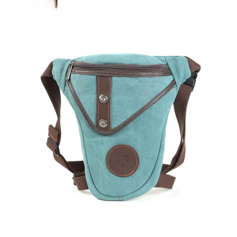 Płócienna męska saszetka biodrowa producenta odporna na zużycie torba na nogę torba na ramię listonoszka męska w stylu retro europejskim i amerykańskim wszechstronna retro moda