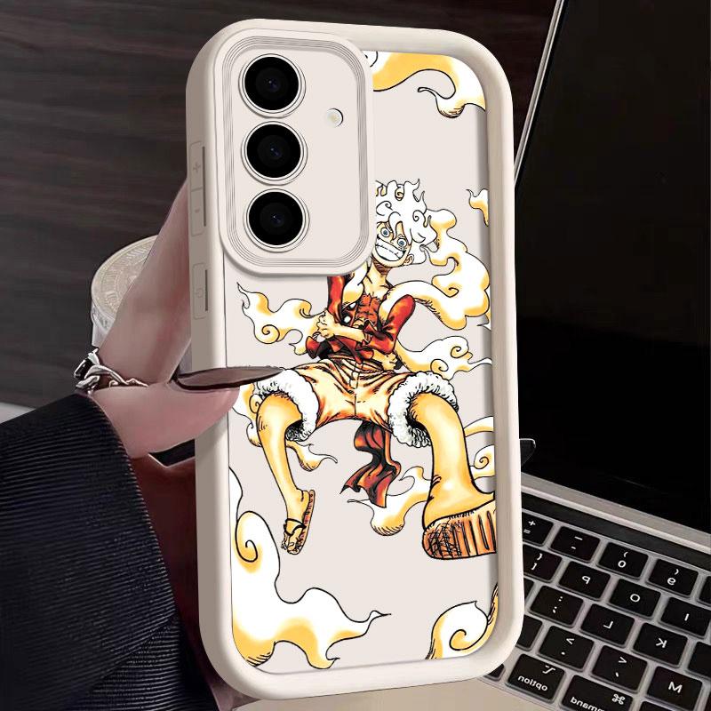 One P-Piece Sun God Nika Luffy Phone Case For Samsung S26 S25 S24 S23 S21 S20 Ultra For Galaxy S25 S24 FE S26 Plus Funda Cover