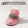 Comfortable Summer Walking Dog Gear 4Pcs Shoes for Hot Pavement, Breathable Mesh Boots, Water Resistant Sneakers Paw Protectors with Non-slip
