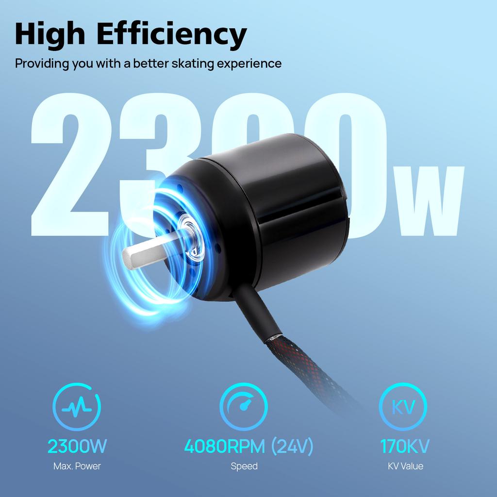 C6374 170KV Efficience Brushless Belt Sensored Motor for Electric Skateboard Longboarding (C6374, 170KV)