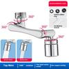 Stainless Steel Faucet with 1440° Rotation Splash-Proof Design Multi-Adapter Head Safe Drinking Water Includes Kitchen Bathroom