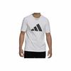 Adidas Crew Neck Pullover Printed Slim-fit Short Sleeve T-shirt for Men, White