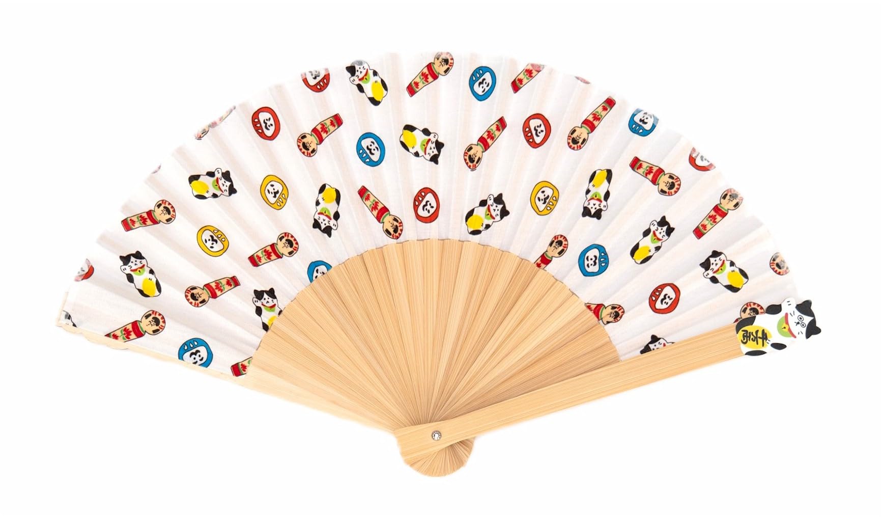 

[Nishikawa Shoroku Shoten] Summer Fan - Auspicious Fan for Women - Mother s Day Gift - Ladies Handcrafted Item (Maneki Nyanko)