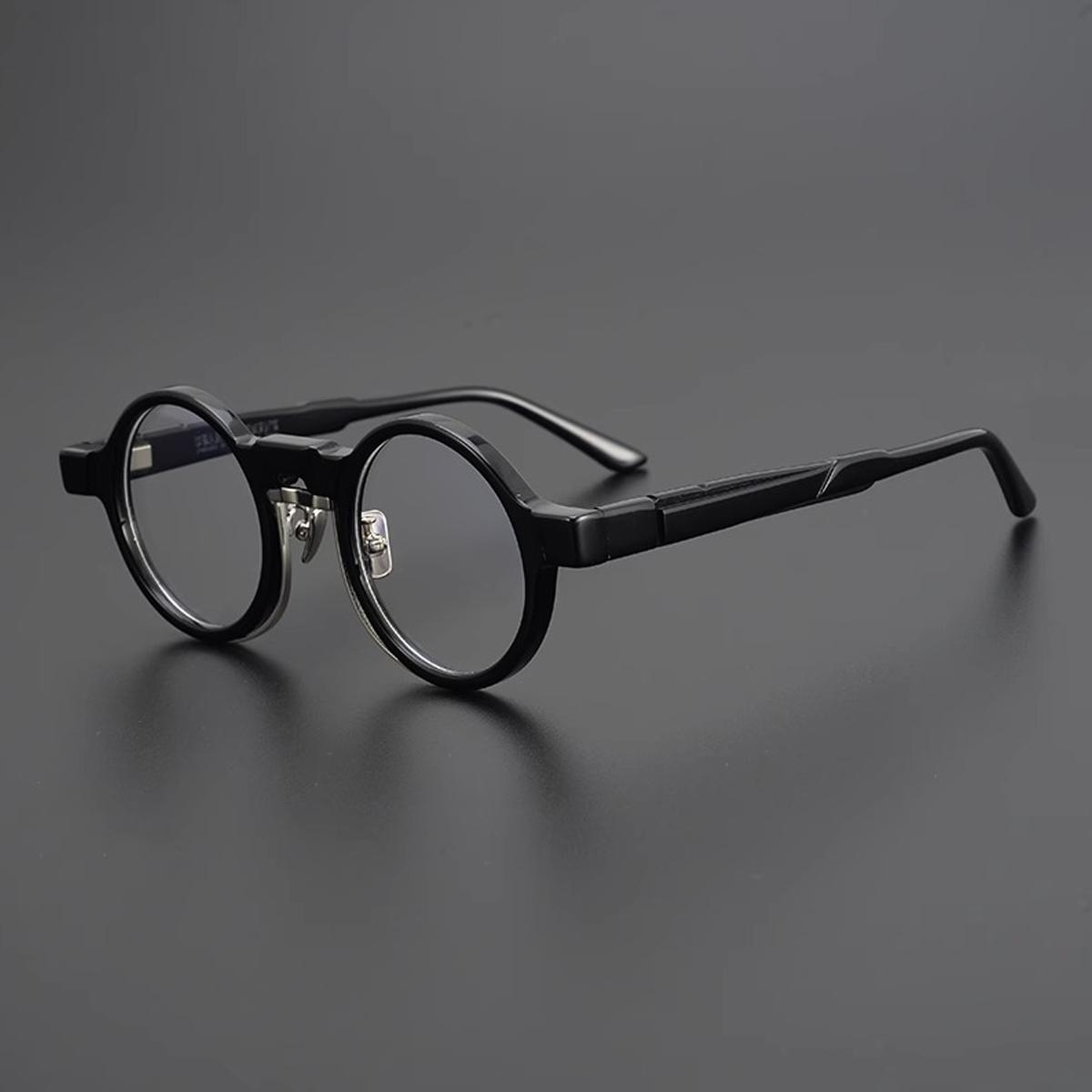 Retro Round-shaped Acetate Optical Glasses Frames Men Handmade High-Grade Glasses Women Round-shaped Punk Glasses