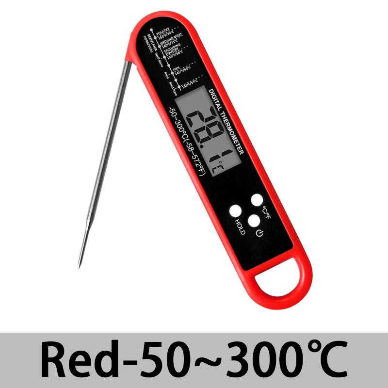 

Водонепроницаемый кухонный термометр для приготовления пищи с калибровкой подсветки зонда Лучший быстрый зонд для мяса на гриле красный