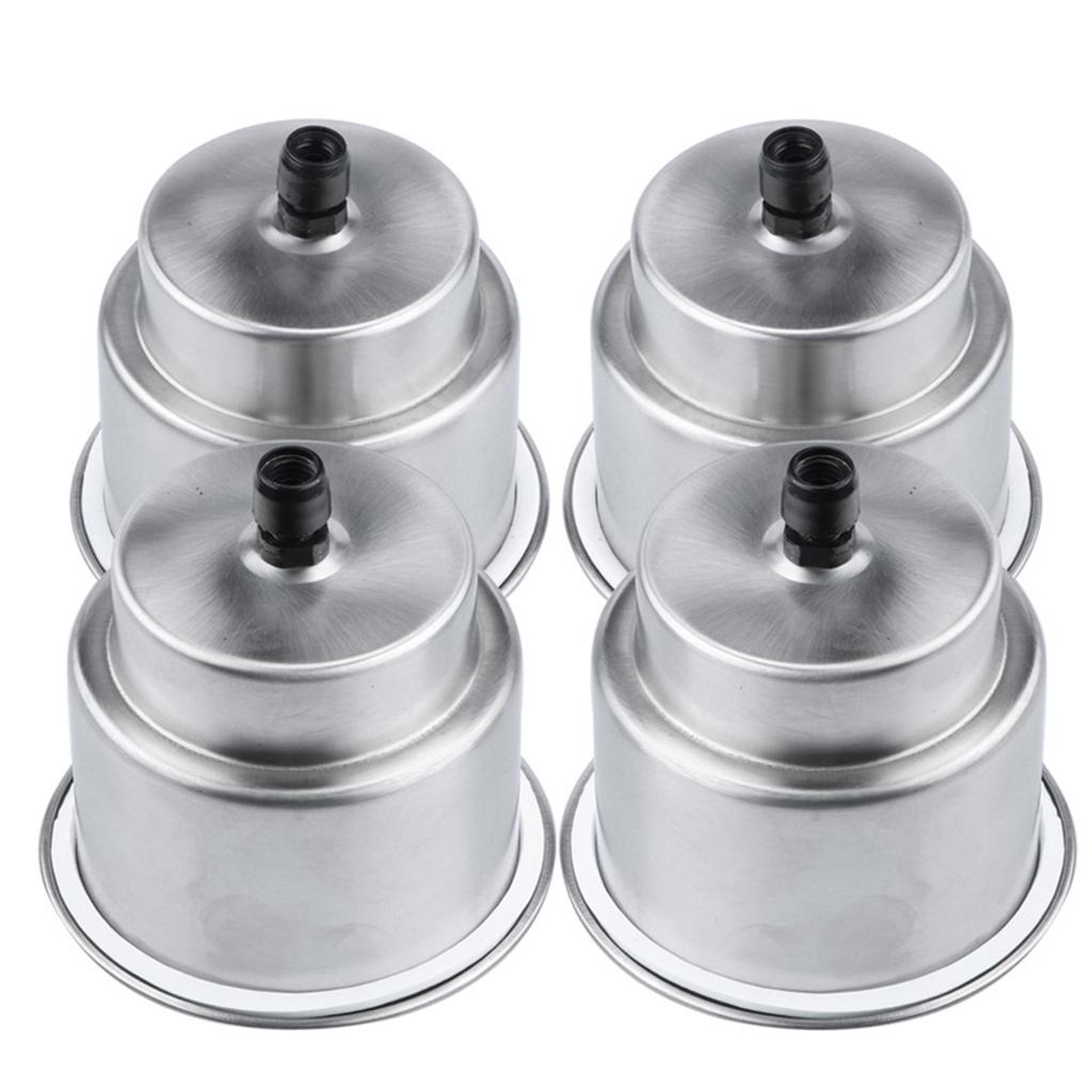 Upgraded Stainless Steel Cup Drink Holder with DrainMounting Gasket & Internal Pad for Marine Boat RVs Camper 4-piece