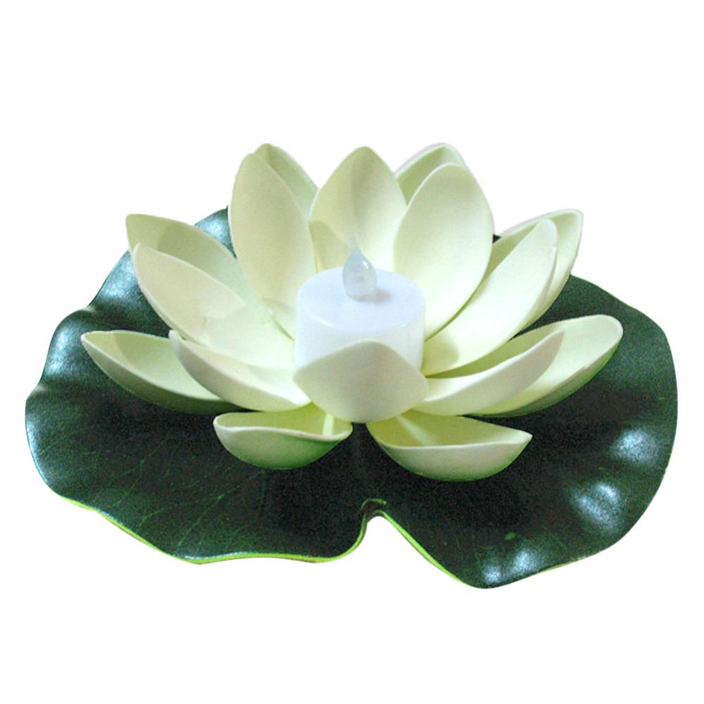 LED Light Simulation Lotus Garden Decoration Floating Lotus Flower Floral Lamp Floating Lotus Light Water Lily Fake Plant