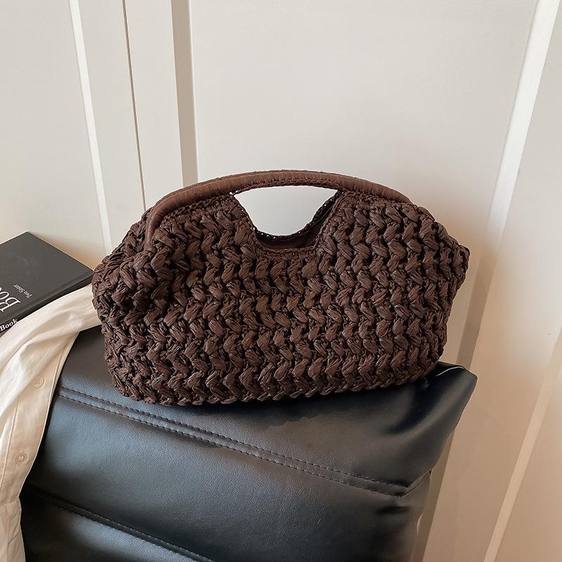 Elegant Woven Handbag Female Beach Straw Underarm Bag Versatile Exquisite Shoulder Bags Evening Bags For Women Gifts