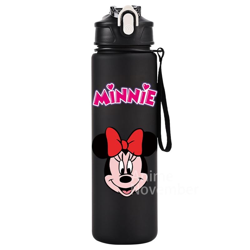 Disney Mickey Mouse Water Cup Minnie Gradient Straw 750Ml Large Capacity Camping Drinking Tools Outdoor Sports Minnie Water Cups
