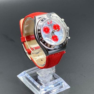 Used [Swiss Made] SWATCH Swatch IRONY Chronograph Peperino 04 YMR408 Men's Watch Rare