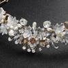 Luxuriöse Strass-Braut-Tiaras und Kronen, Königin-Krone, Perlen-Blume, großer ovaler Diamant-Haarreifen, Hochzeit, Braut-Krone