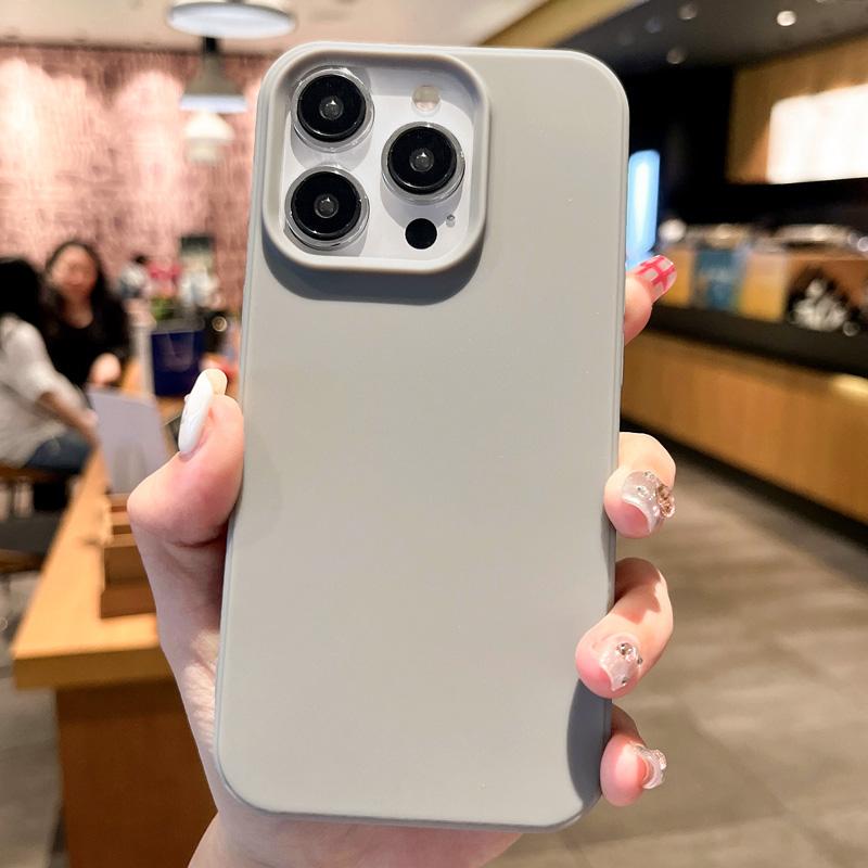 Fashion Candy Colors Soft Phone Case for IPhone 16 12 14 13 15 Pro Max 14Plus Camera Bumper Shock Protection Matte Cover Coque