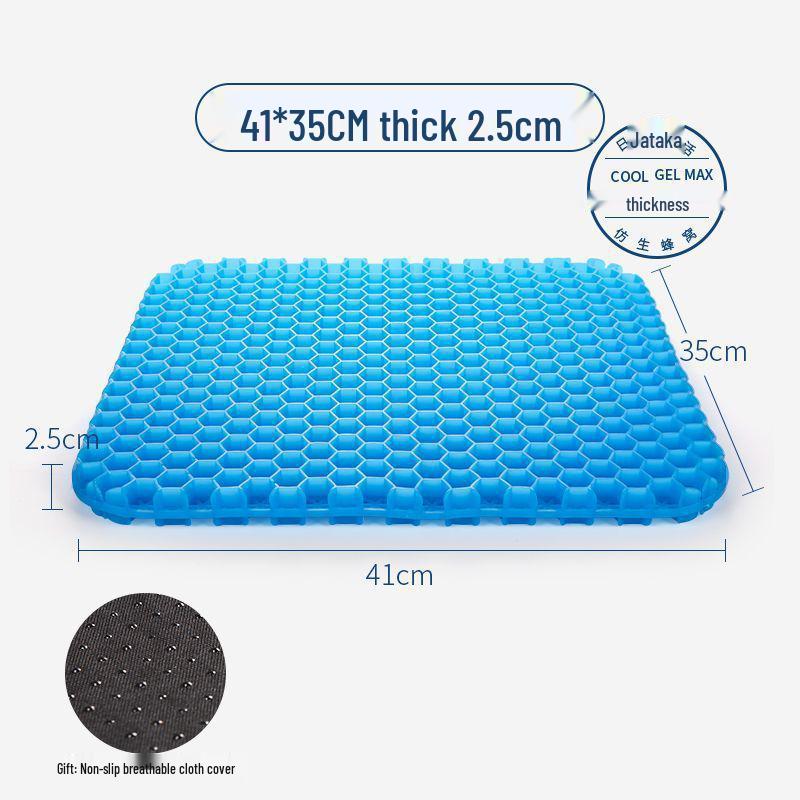 Bardzo duża, wentylowana żelowa poduszka na siedzenie samochodu i krzesła o strukturze plastra miodu – oddychająca, gruba, żelowa podkładka