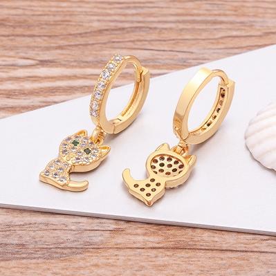 Nidin Fashion Classic Tree of Life Drop Earrings For Women Girl Female Copper CZ Lucky Party Birthday Jewelry Hoop Earrings Gift