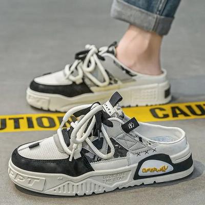 Men Half Slipper Slip-on Men Casual Shoe Breathable Platform Sneakers Comfortable Outdoor Slippers Zapatos Hombre 2025