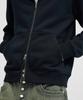 Takeasy [Crop T-Shirt Added] Eyelet Crop Zip-Up Hoodie (Black)