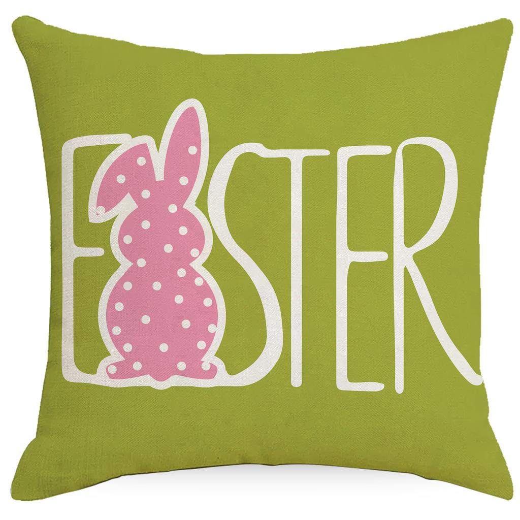 Easter Spring Pillow Case Line Print Sofa Pillow Living Room Bedroom Car Cushion