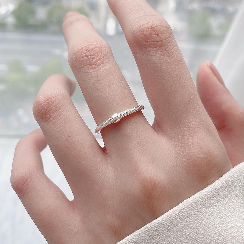 Women s Adjustable Thin Square Twist Ring: Trendy, Creative  Stackable Adjustable Open