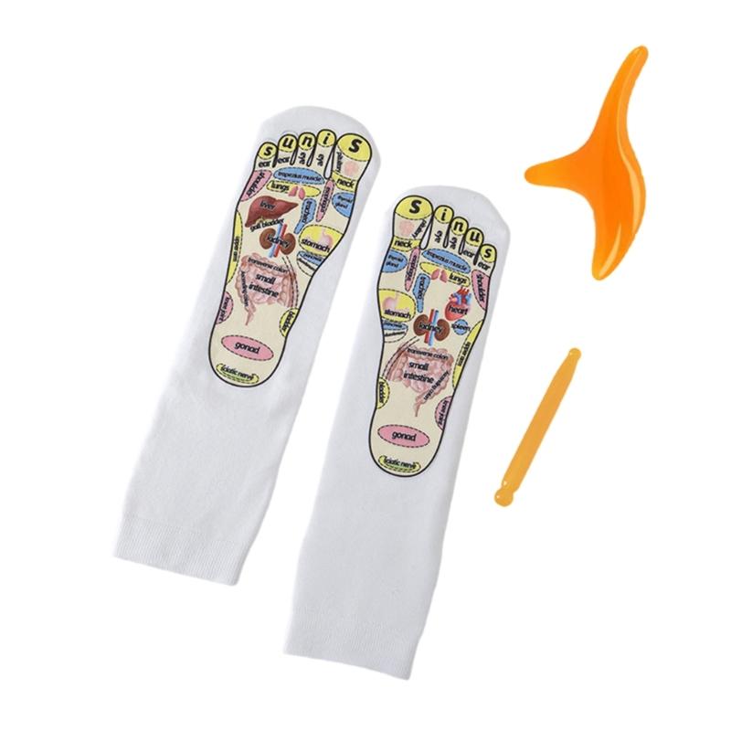 Unisex Foot Massage Reflexology Socks for Stimulate Pressure Point Ease Tiredness Perfect for Office Worker and Elderly