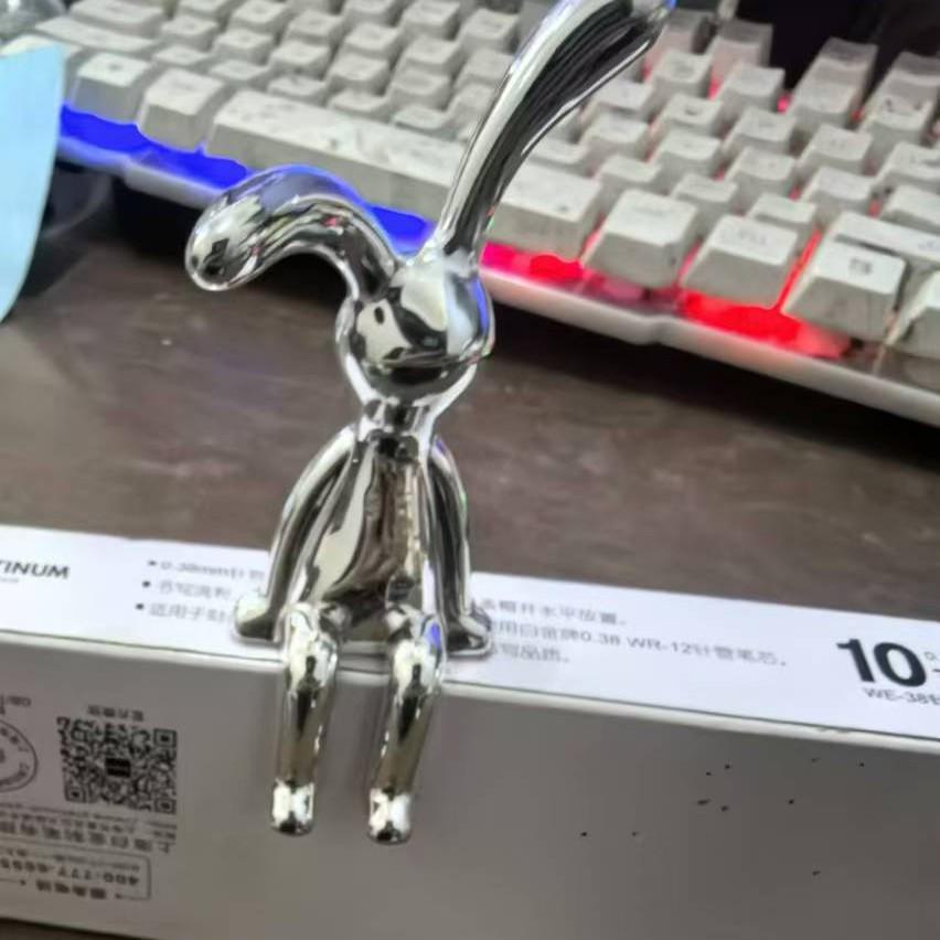 

Скандинавские современные гальванизированные украшения в виде кроликов - Трендовый декор в стиле легкой роскоши для гостиной, автомобиля или ТВ-тумбы upright model does not contain primer серебряный