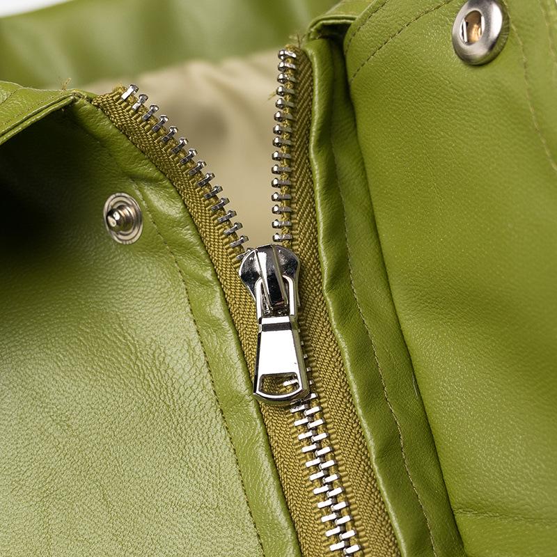 2024 Women's Winter Candy Color Zipper Jacket - European & American Style, Fashionably Versatile with Long Sleeves