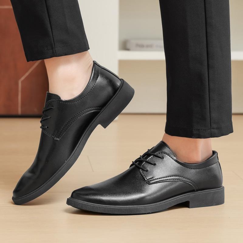 Summer New Men's Business Casual Leather Shoes British Pointed Formal Men's Shoes Breathable One