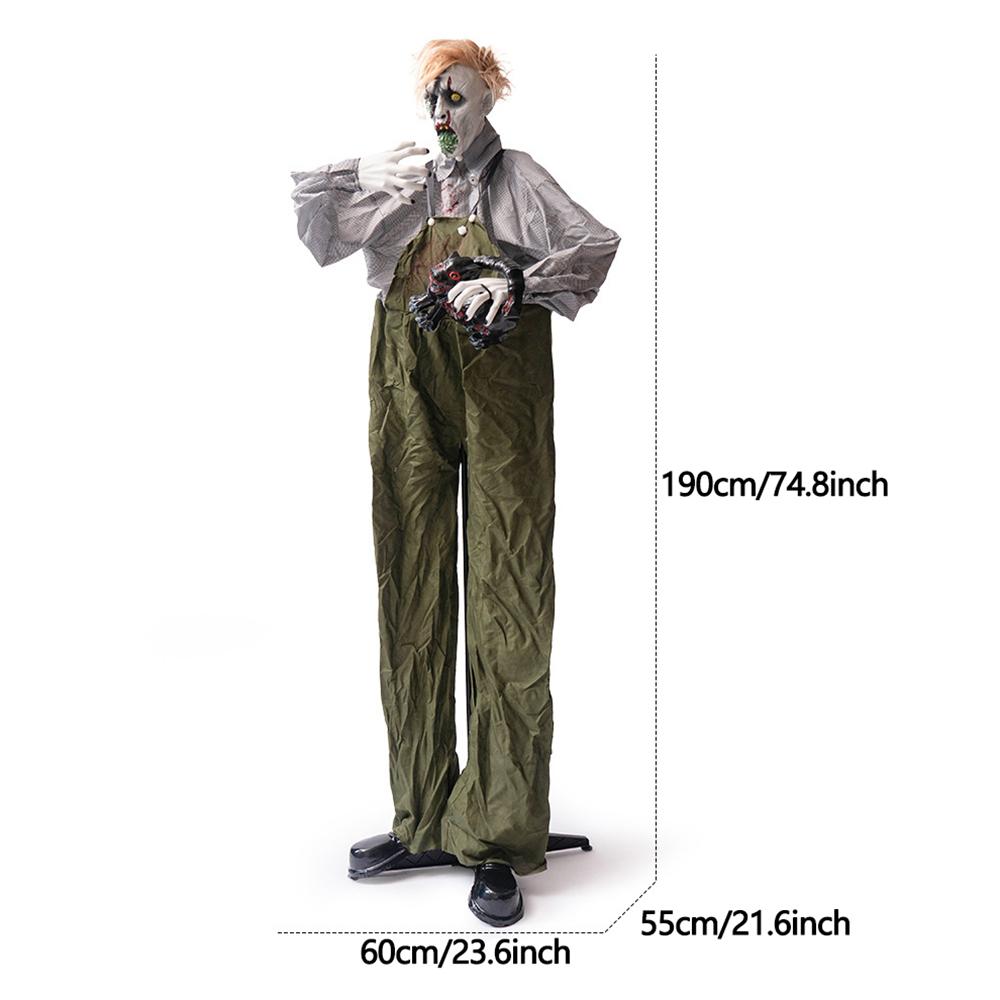 

1,9 метра большой комбинезон берет кота зомби станция дом с привидениями уличная электрическая индукция ужас украшение