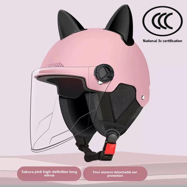 

Шлемы «кошачьи уши», электромобильные шлемы, мужские и женские летние солнцезащитные шлемы для верховой езды универсальны в любое время года