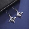 Skyrim Amulet Witch Knot Earring for Women Stainless Steel Witchcraft Drop Earrings Supernatural Wiccan Jewelry Christmas Gift