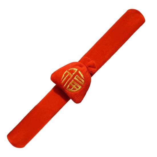 Brățară palmă de Anul Nou Chinezesc Roșu Desene Animat Dragon Leu Fuzzy Anul Dragonului Snap Band Decorare Copii Adulti Cadou Festivalul de Primăvară