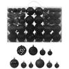 VidaXL Set of 100 Christmas Balls Black 330083